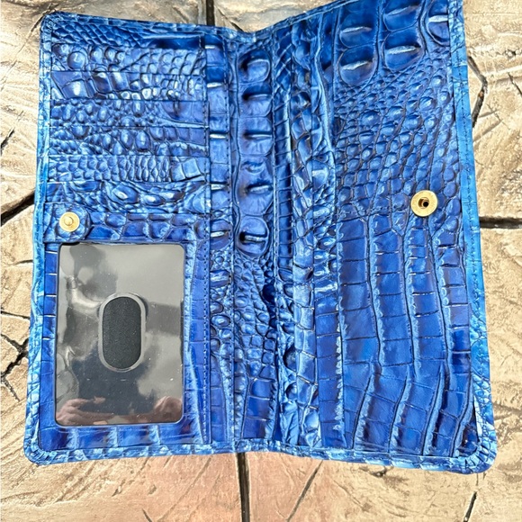 Brahmin Vibrant Blue Embossed Crossbody Bag
